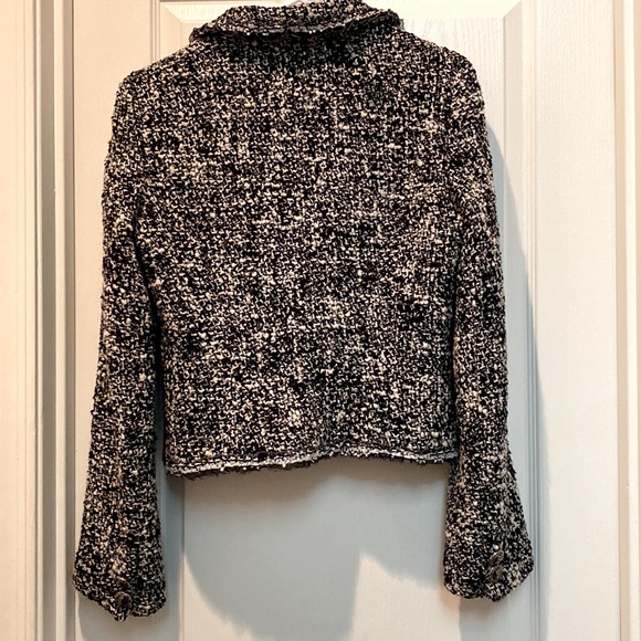 Cynthia Steffe Tweed Lace Trimmed Jewel Medallion Jacket - Picture 5 of 8